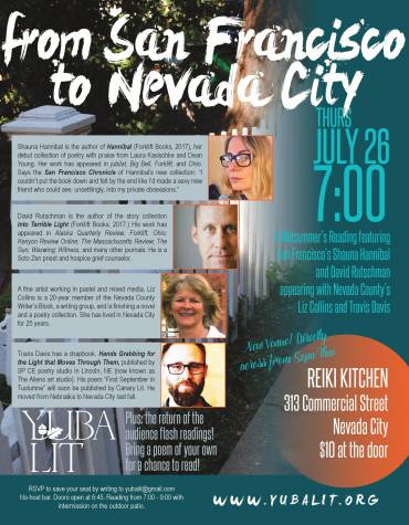 Yuba Lit Presents “From San Francisco to Nevada City” Thursday July 26th